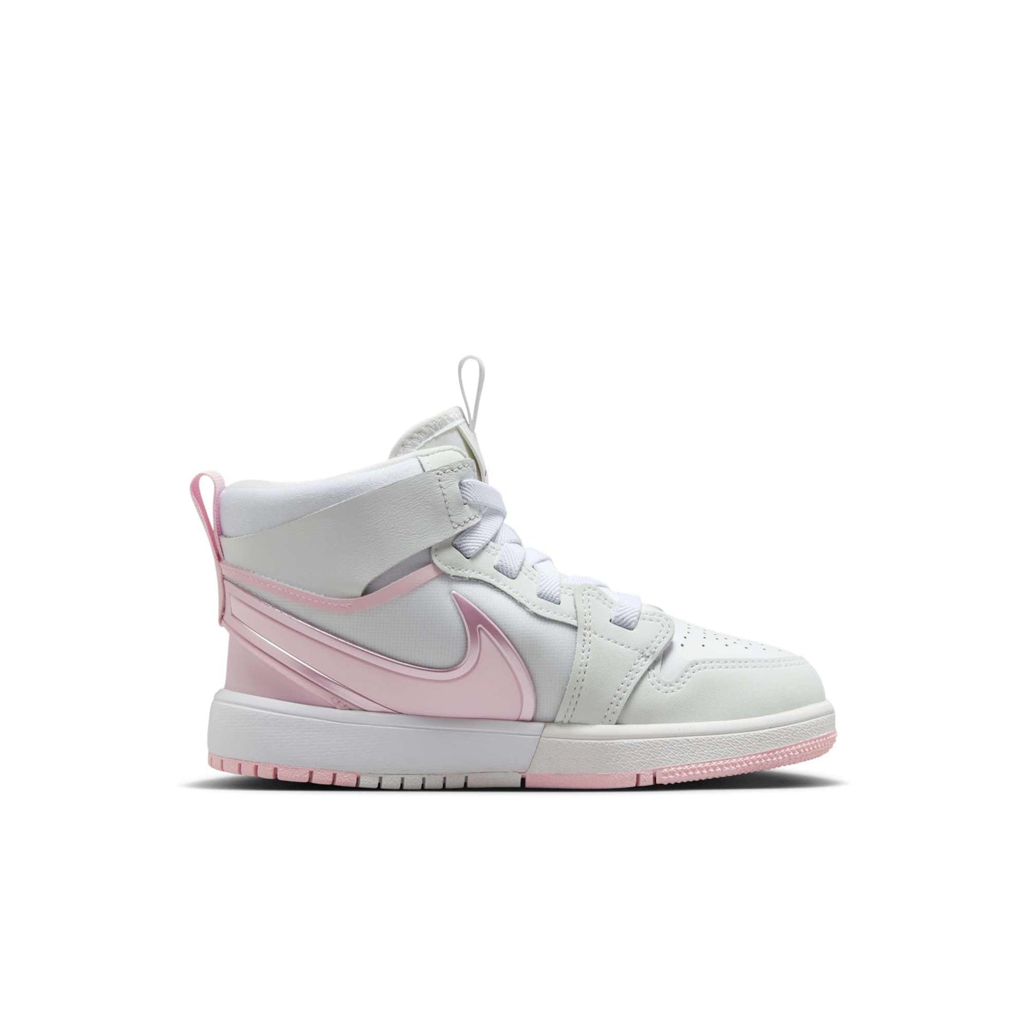 Preschool Air Jordan Retro 1 Mid Rm Easy On 'White Fire Red Pink Foam'
