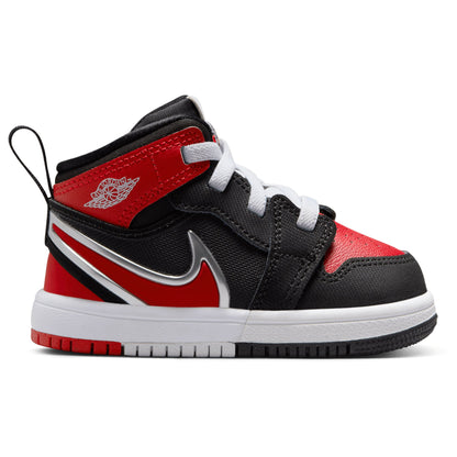 [fq1283-006] Toddlers Air Jordan Retro 1 Mid Rm Easyon 'black White University Red'