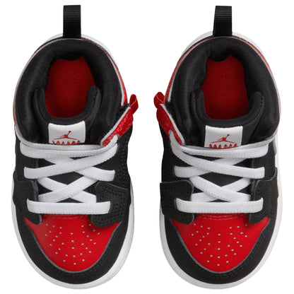 [fq1283-006] Toddlers Air Jordan Retro 1 Mid Rm Easyon 'black White University Red'