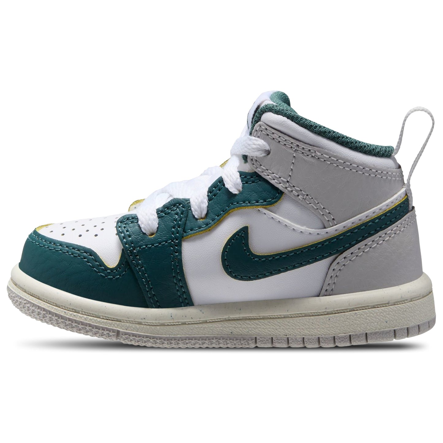 [fq8086-103] Toddlers Air Jordan Retro 1 Mid Se 'white Sail Neutral Grey Oxidized Green'