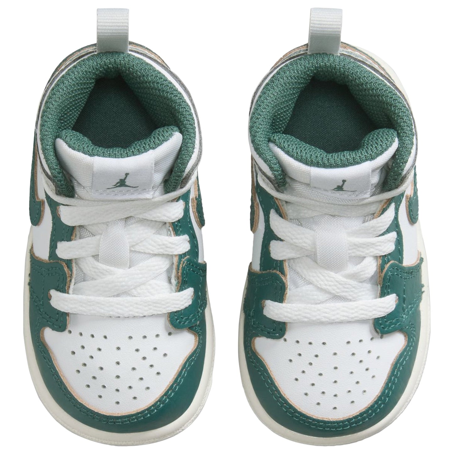 [fq8086-103] Toddlers Air Jordan Retro 1 Mid Se 'white Sail Neutral Grey Oxidized Green'