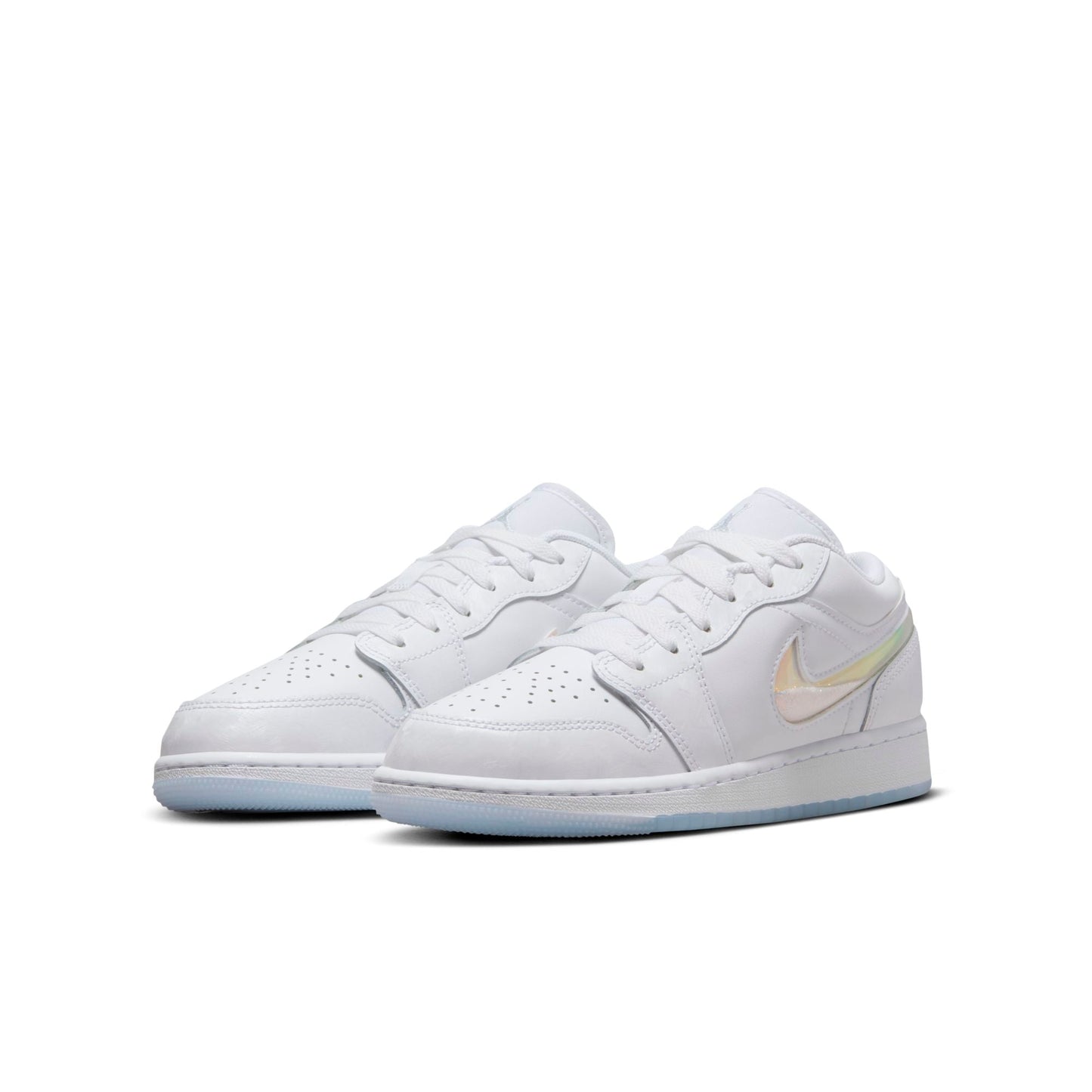 Grade School Air Jordan Retro 1 Low Se 'Glitter Swooshes' (Gs)