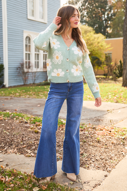 My Favorite Dark Wash Relaxed Flare Jeans