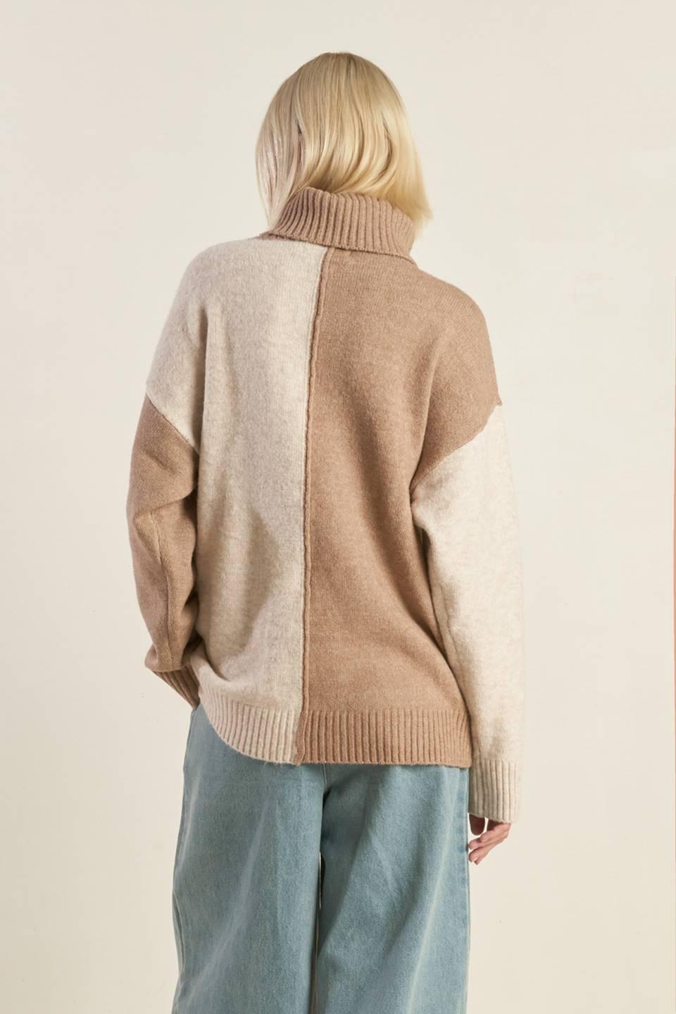 Mixed Emotions Colorblocked Sweater Top