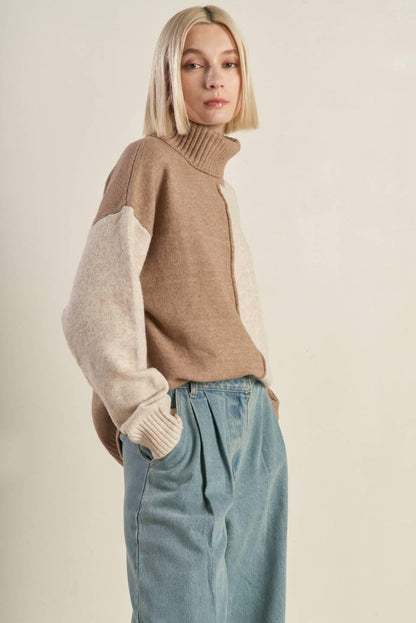 Mixed Emotions Colorblocked Sweater Top