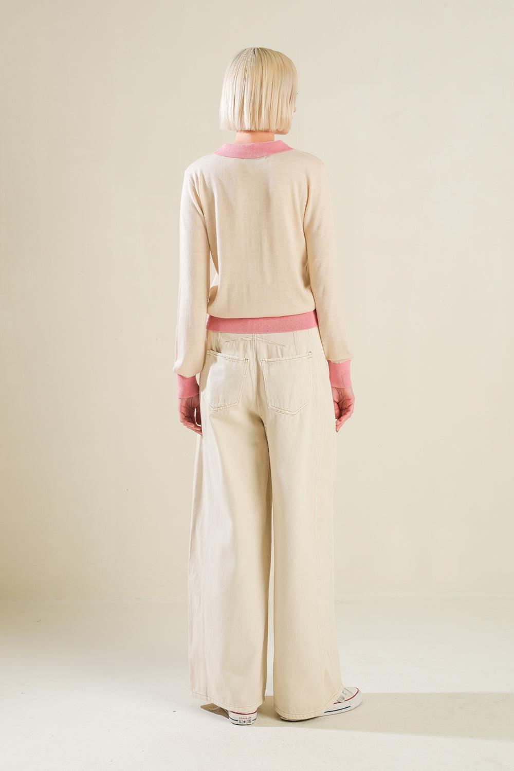 Hidden Reflections Sweater Polo Top