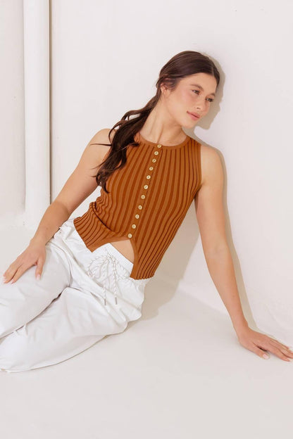 When on Door Opens Sweater Knit Top