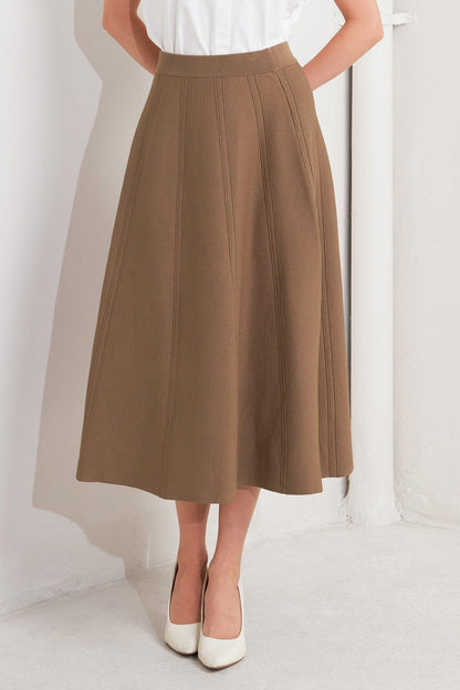 Latte Lane Sweater Knit Circle Skirt
