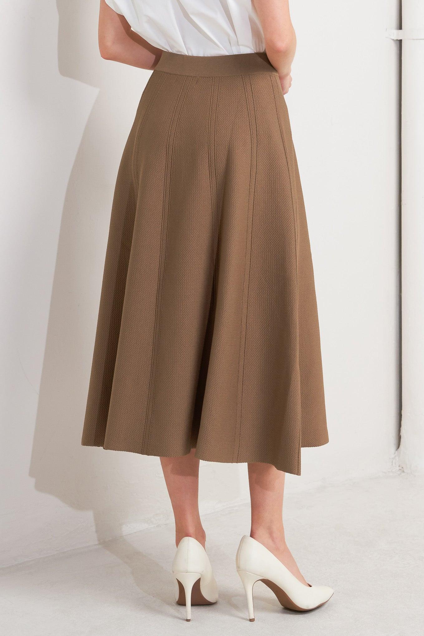 Latte Lane Sweater Knit Circle Skirt