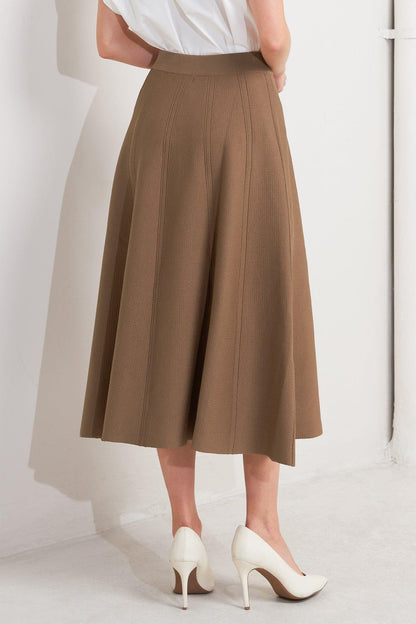 Latte Lane Sweater Knit Circle Skirt