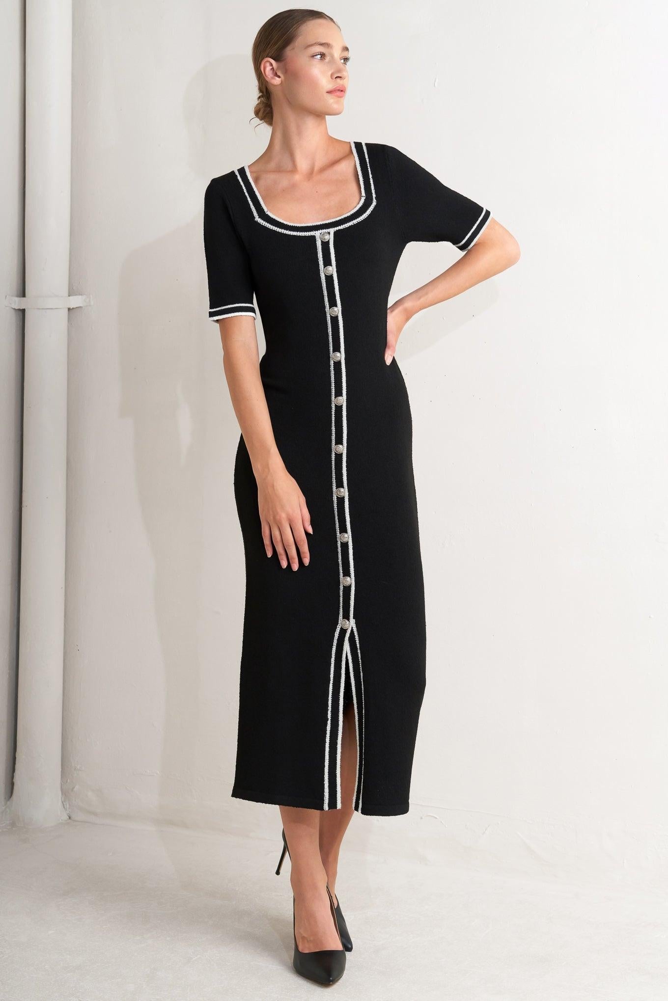Modern Classic Sweater Knit Midi Dress