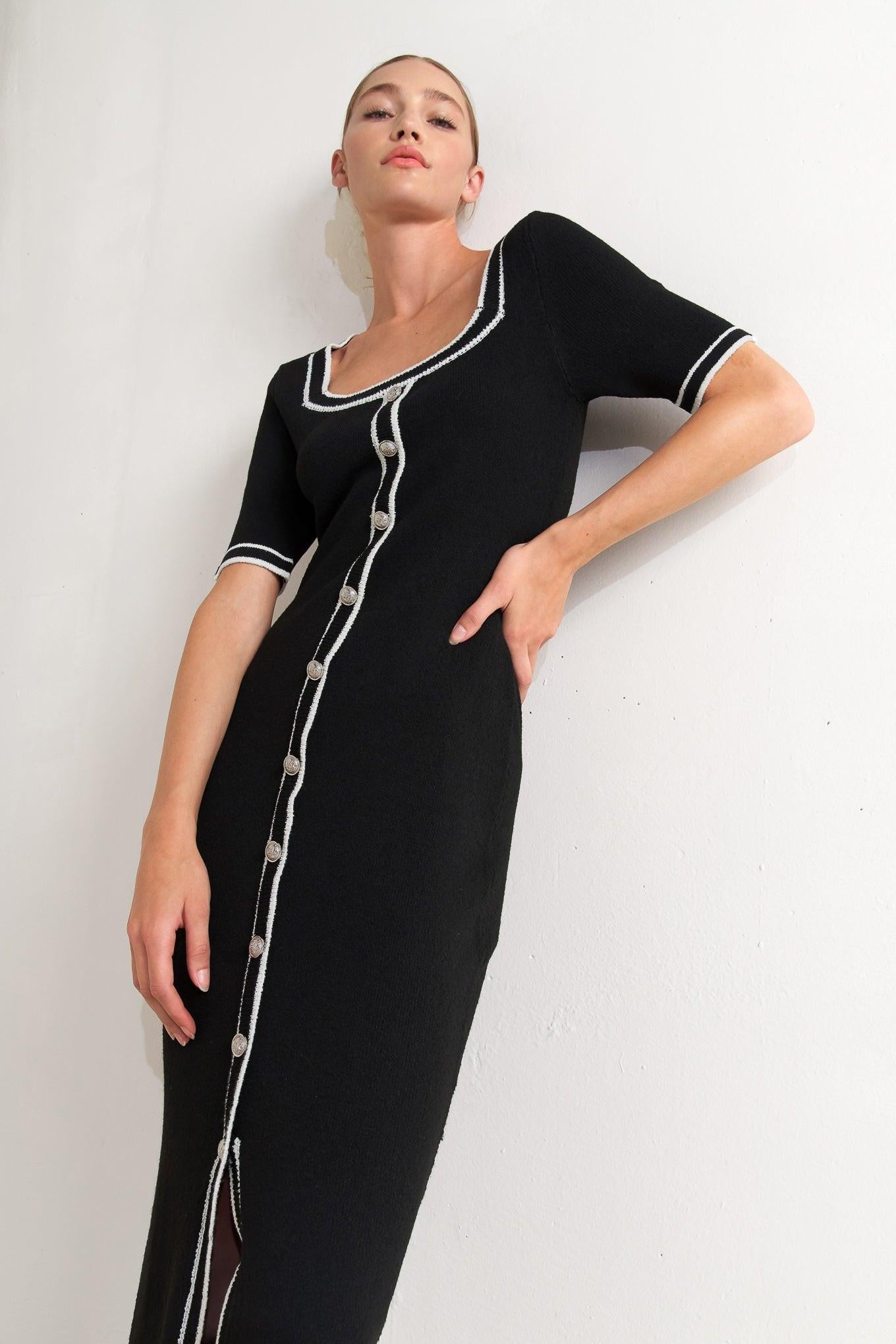 Modern Classic Sweater Knit Midi Dress