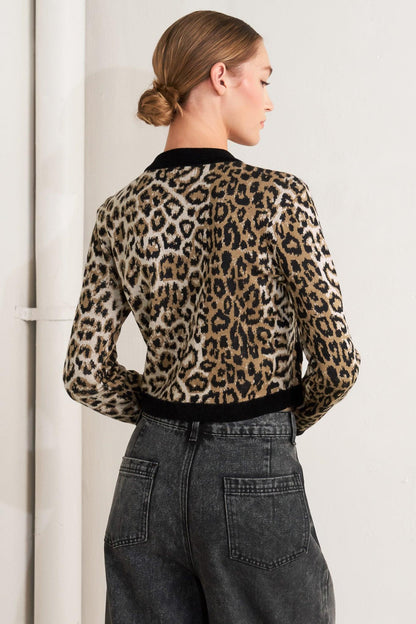 Urban Goddess Leopard Sweater Cardigan