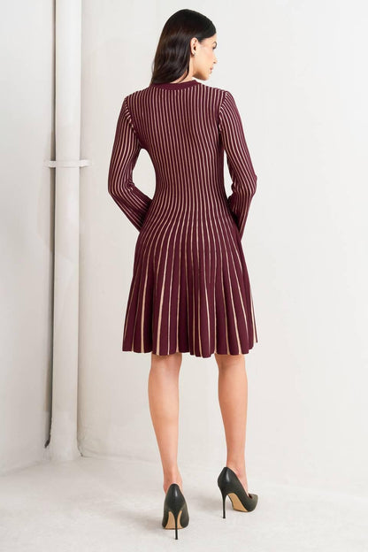 Vertical Grace Sweater Mini Dress