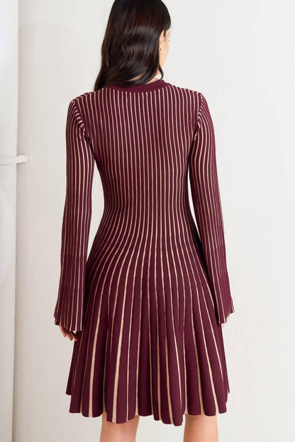 Vertical Grace Sweater Mini Dress
