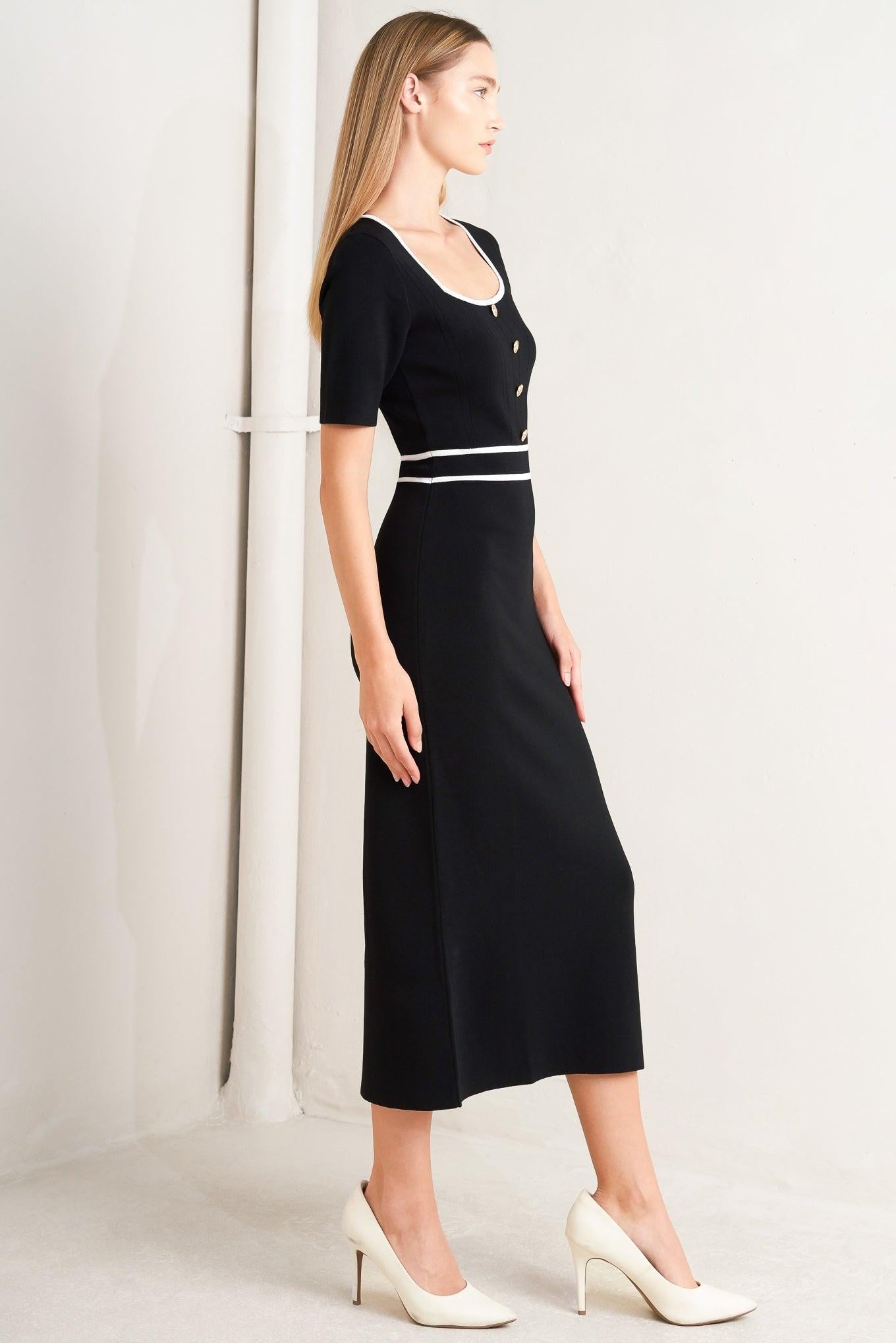 frame knit dress FRAME Black Sequined Knit Dress AUTHENTIC NWT Sz Medium