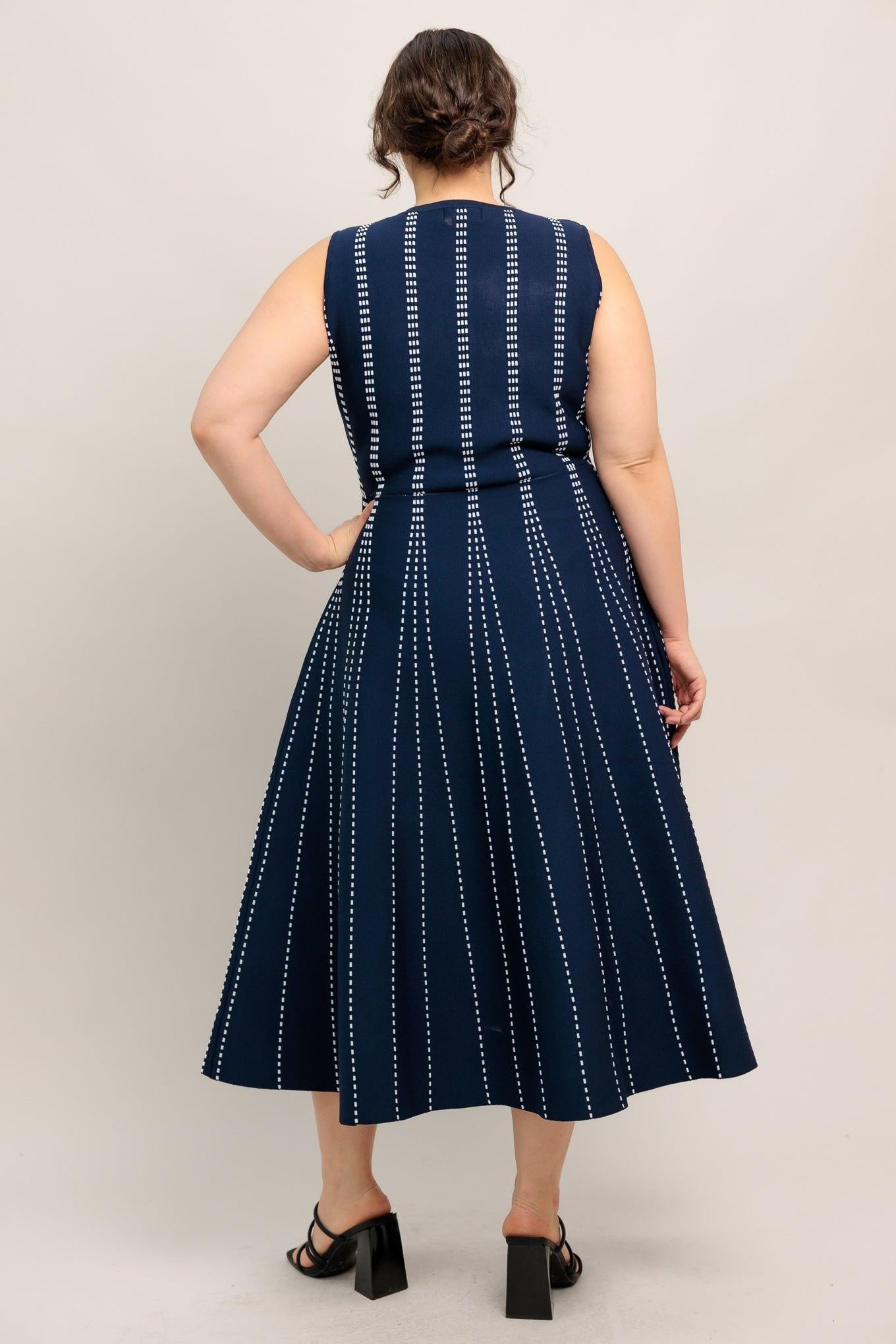 Perfectly Poised Jacquard Sweater Midi Dress