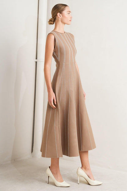 Perfectly Poised Jacquard Sweater Midi Dress