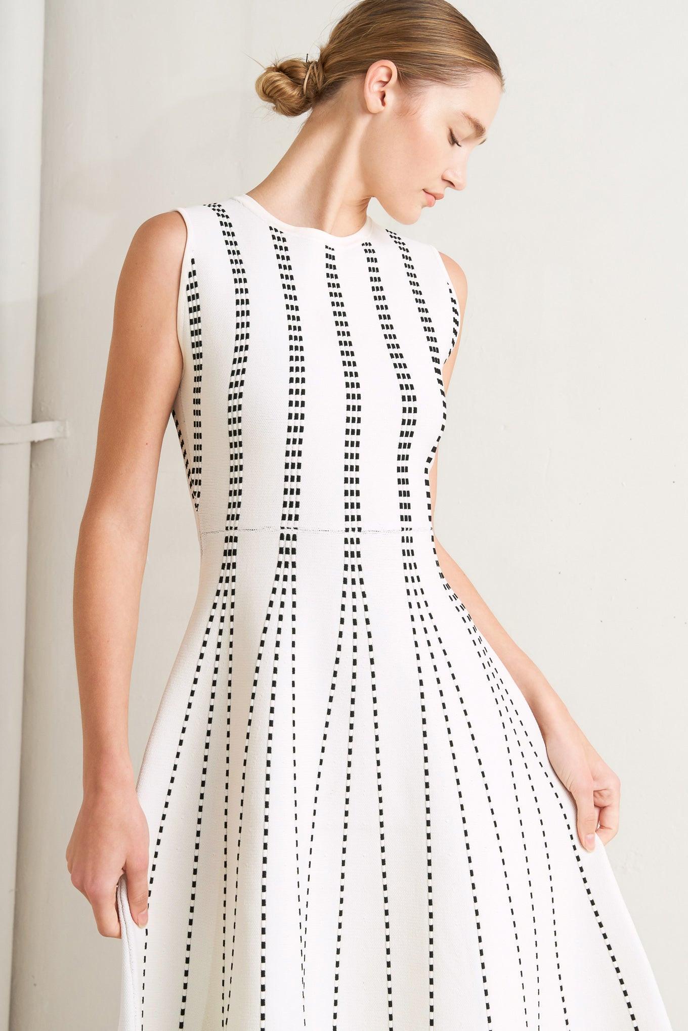 Perfectly Poised Jacquard Sweater Midi Dress