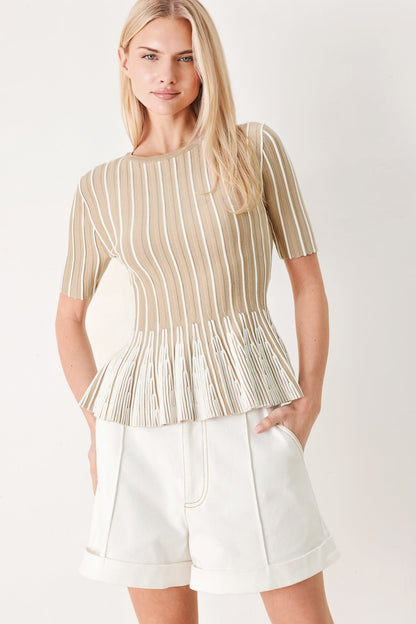 Easy Summer Stripe Sweater Knit Top
