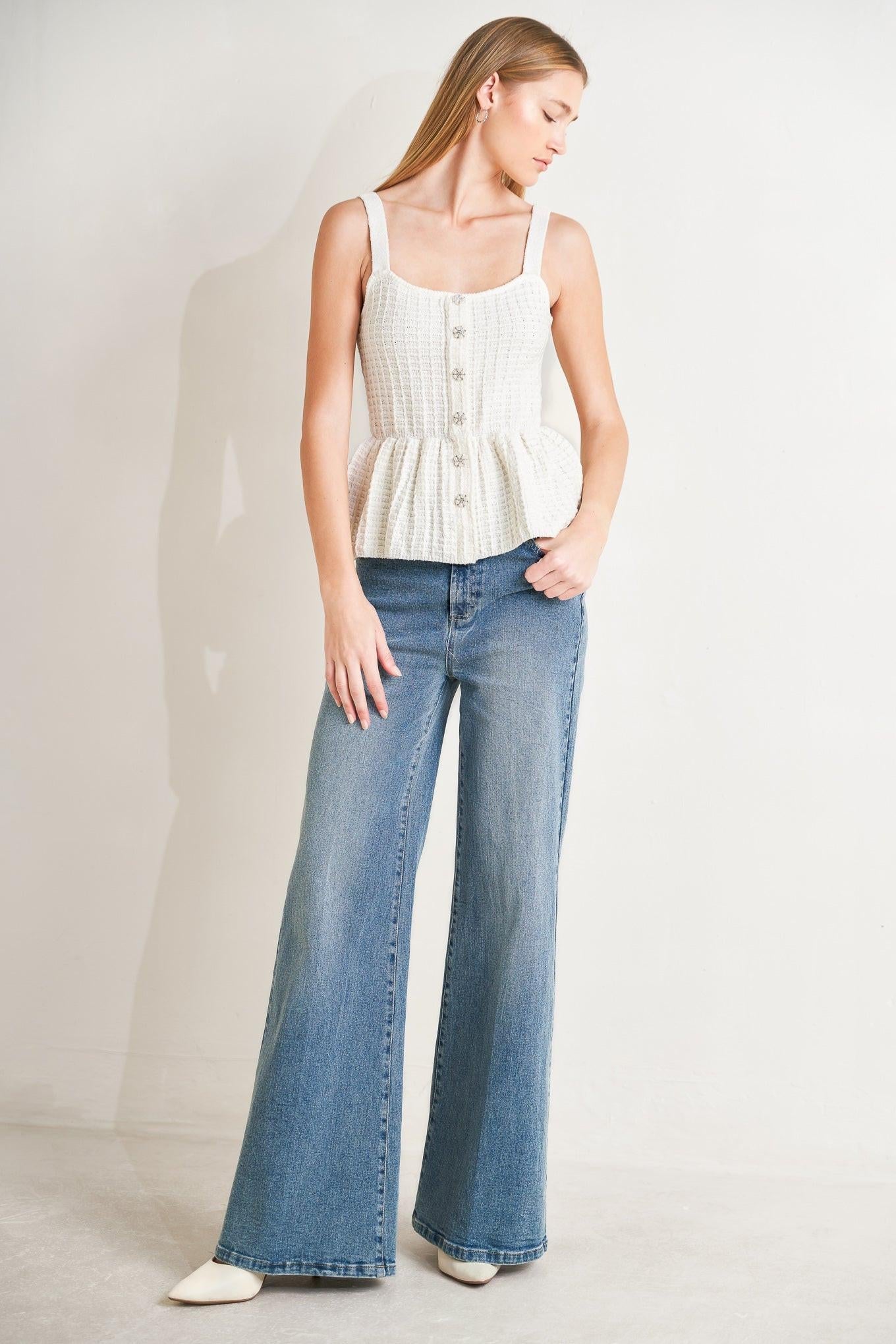 Sunday in Santorini Sweater Knit Top