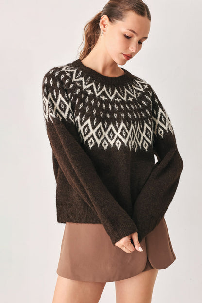 Cabin Light Serenade Sweater Knit Pullover Top