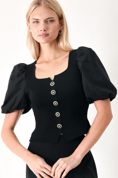 Hearts on You Sweater Knit Top