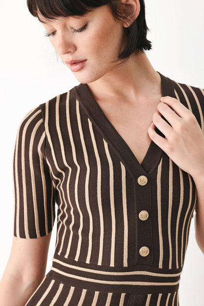 Brown Parlor Melody Sweater Mini Dress