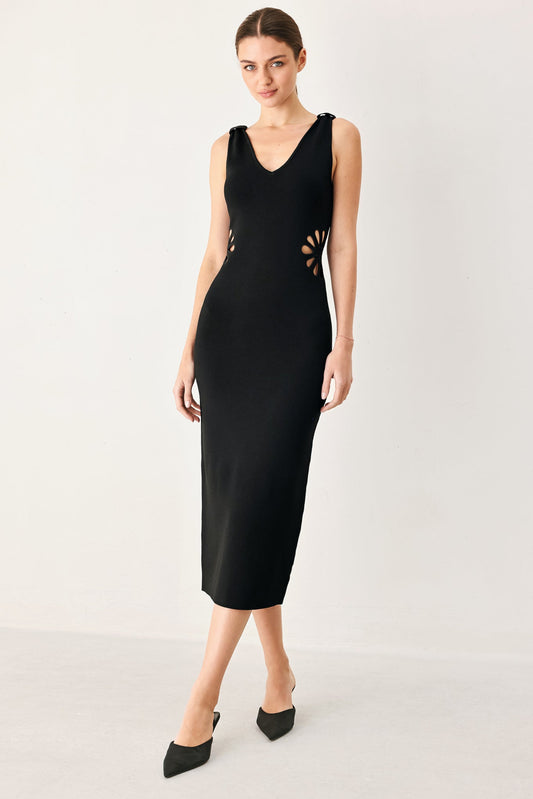 Modern Bloom Sweater Midi Dress