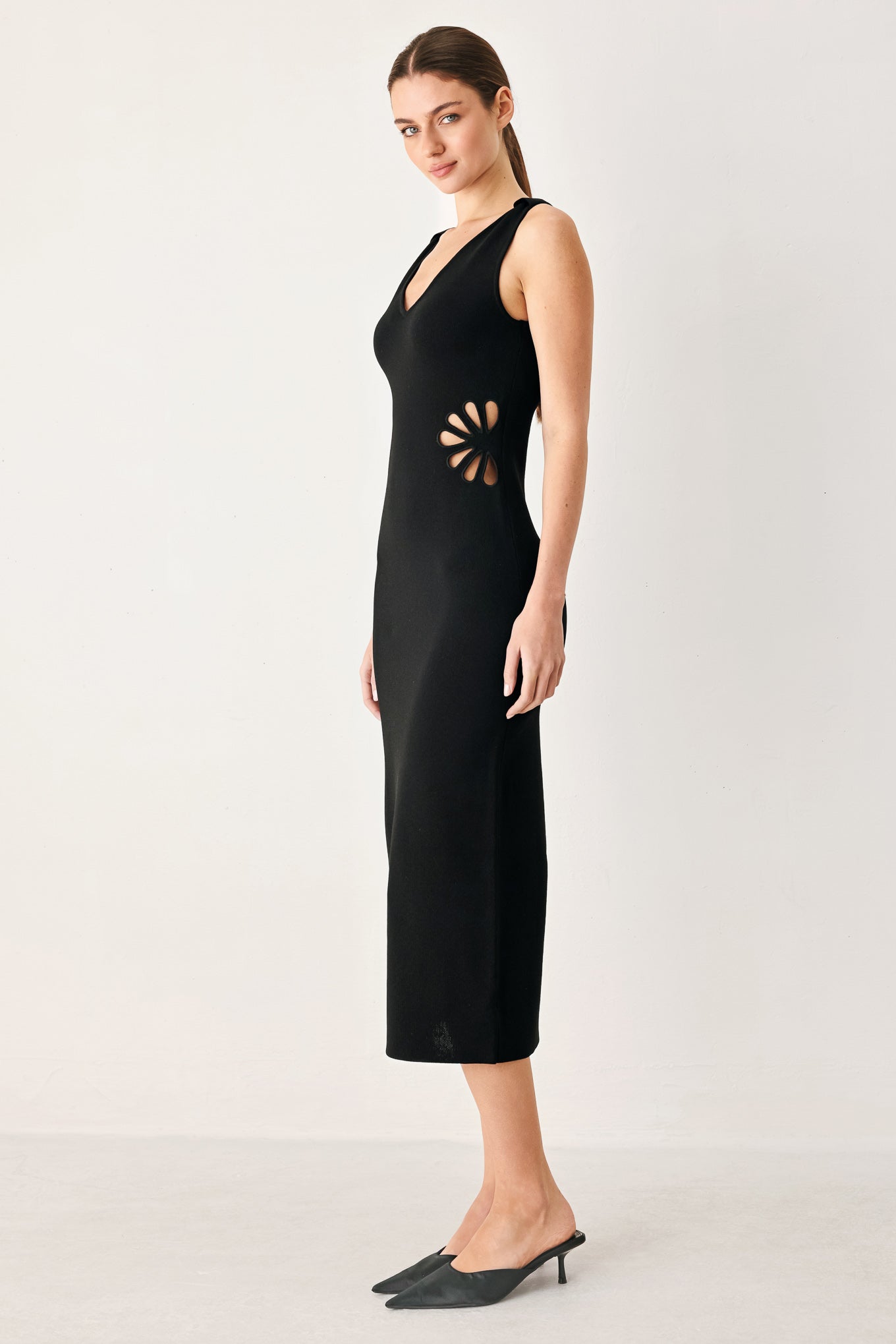 Modern Bloom Sweater Midi Dress