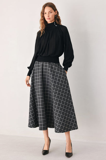 Macadamia Draped Sweater Knit Top