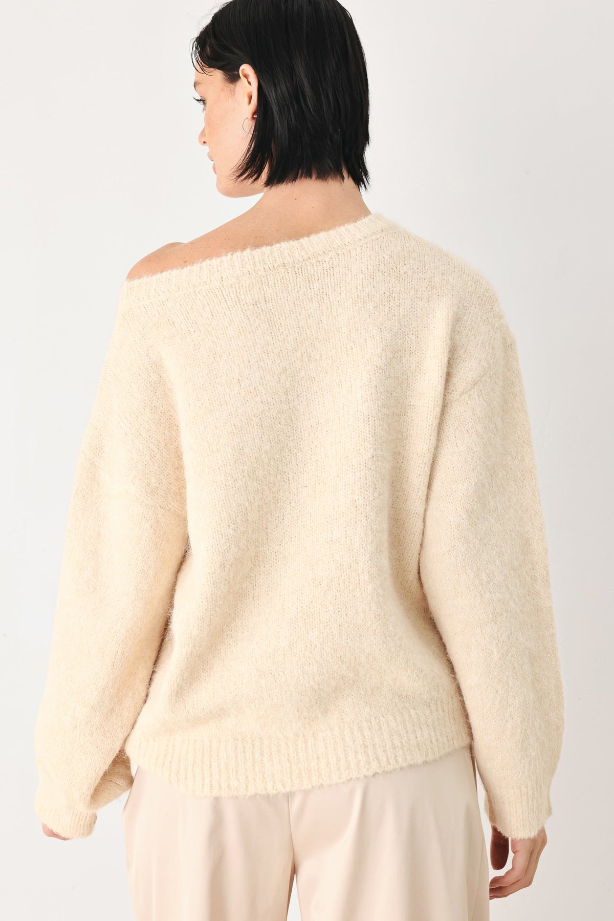 Fireside Charm Cinched Neck Sweater
