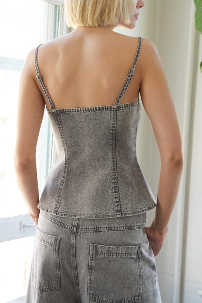 Sleek Essence Denim Top