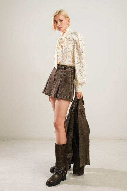 Patriotic Princess Woven Lace Top