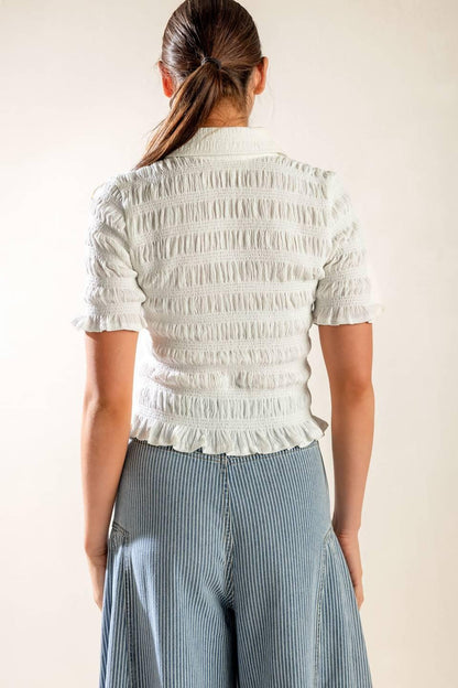 Picnic at Sunset Woven Top