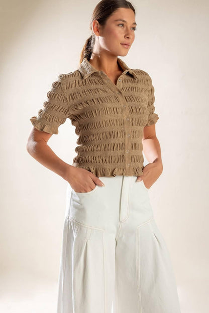 Picnic at Sunset Woven Top