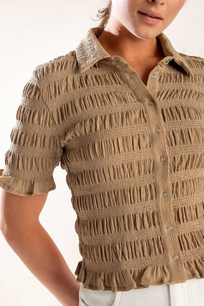 Picnic at Sunset Woven Top