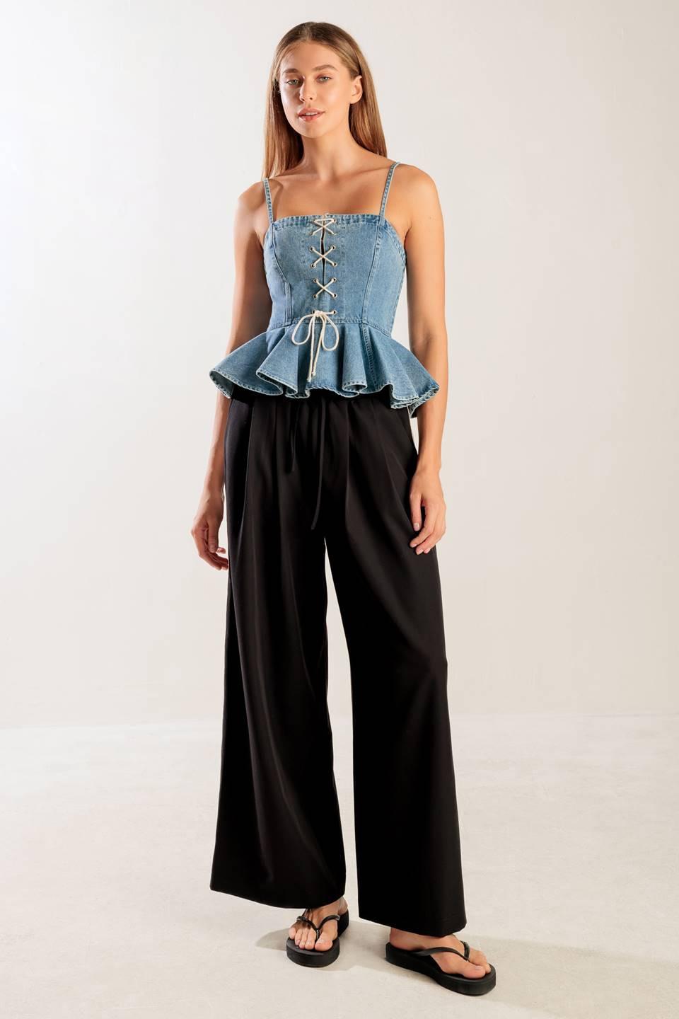 Grand Entrance Indigo Denim Top