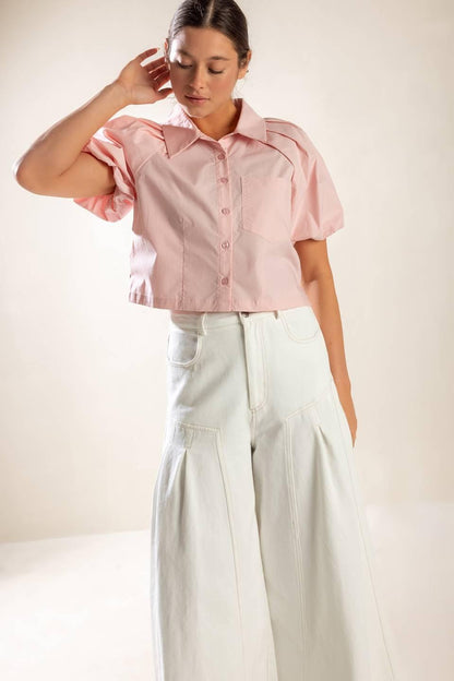 Meet You at the Garden Woven Top