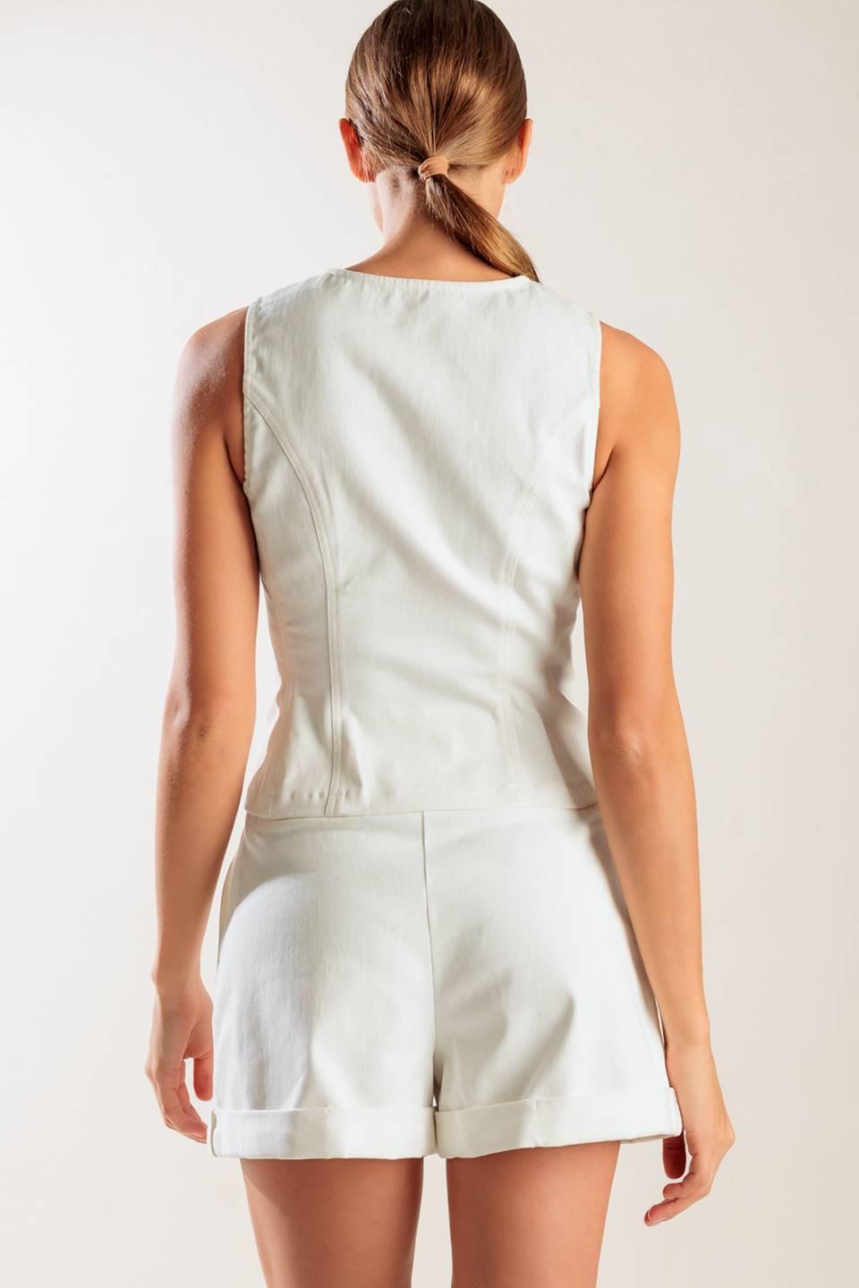 Love Letters White Woven Vest