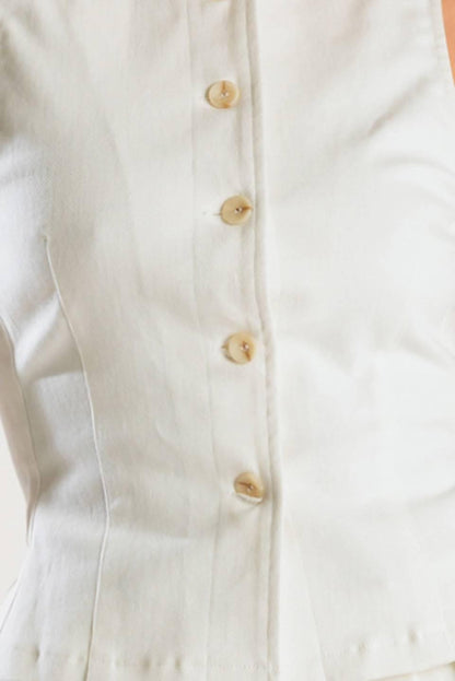 Love Letters White Woven Vest