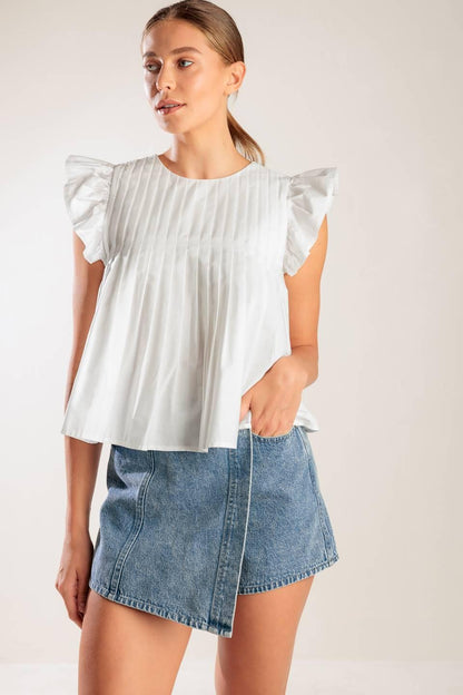 Memories in Focus White Woven Top