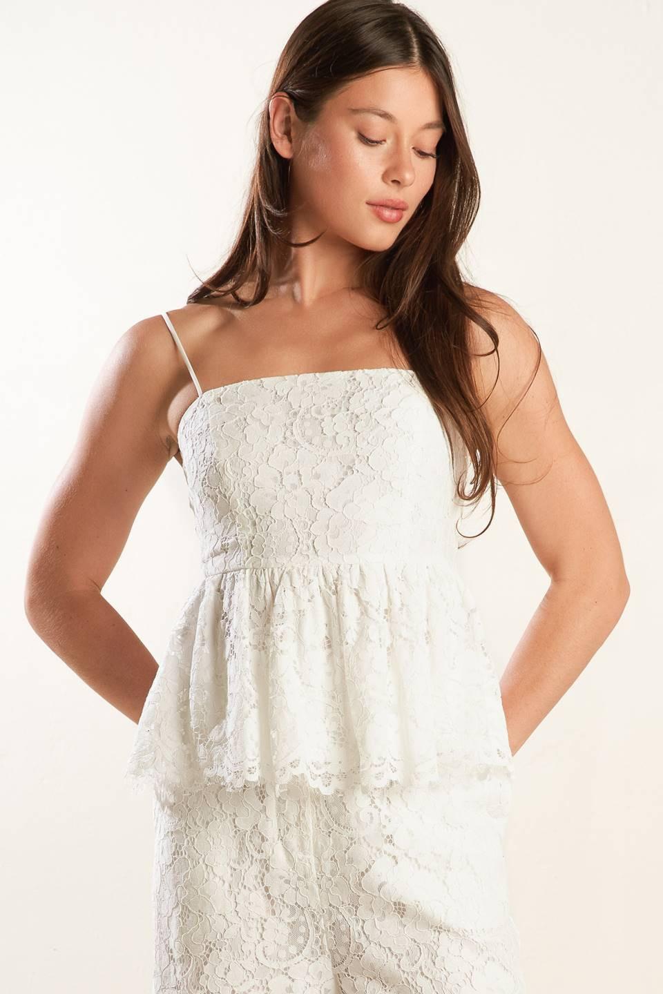 We Trust You Woven Lace Top