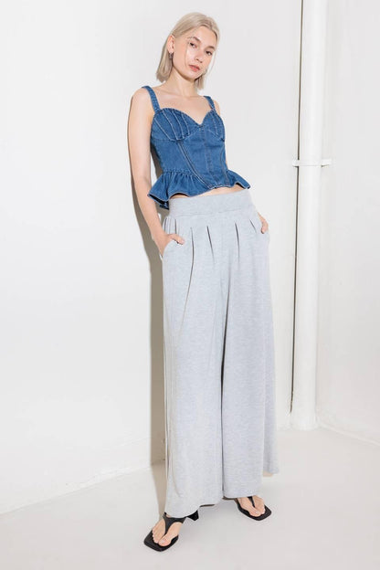 Whisper Softly Blue Denim Top