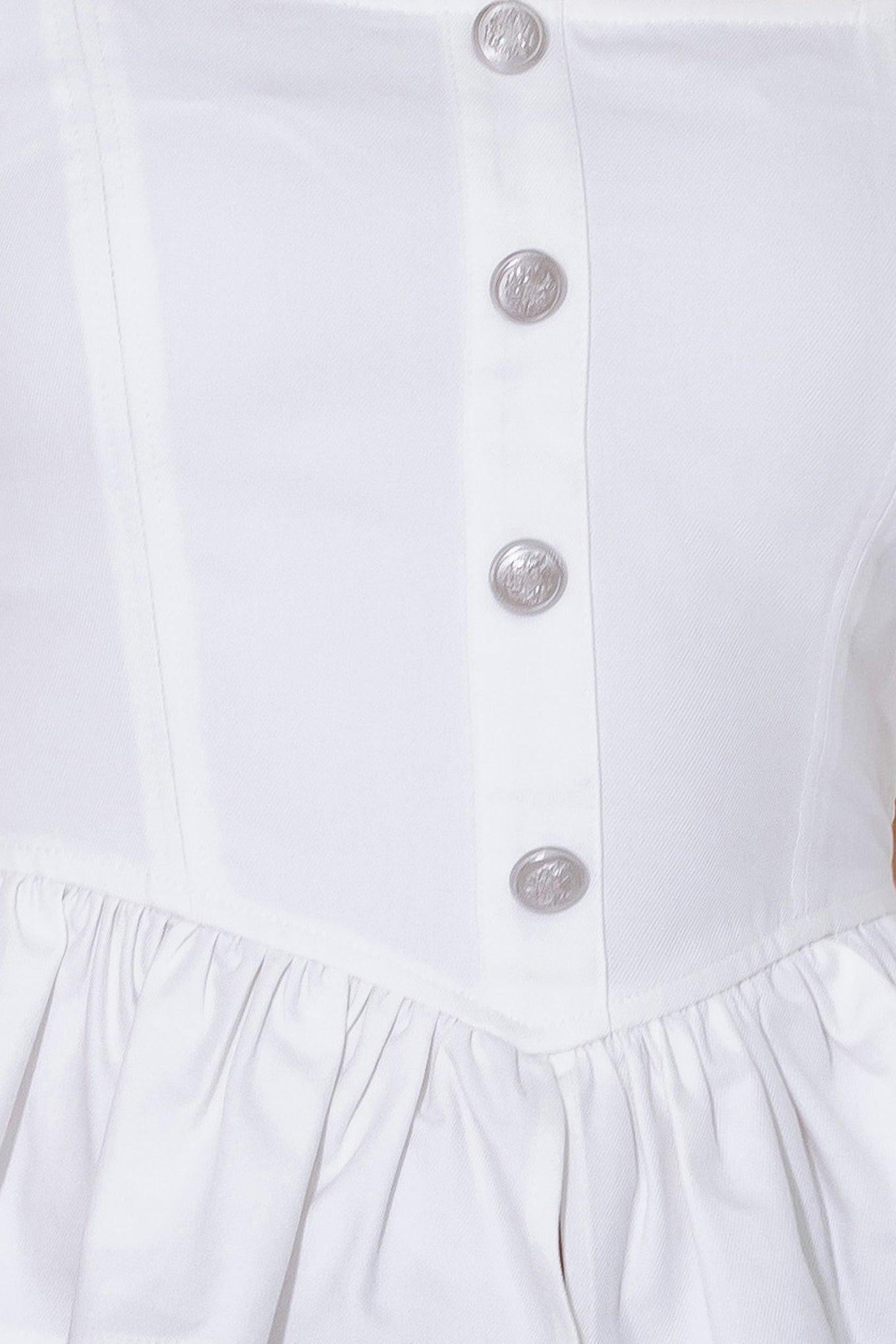 In This Moment White Woven Top