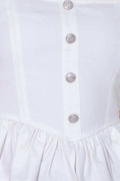 In This Moment White Woven Top