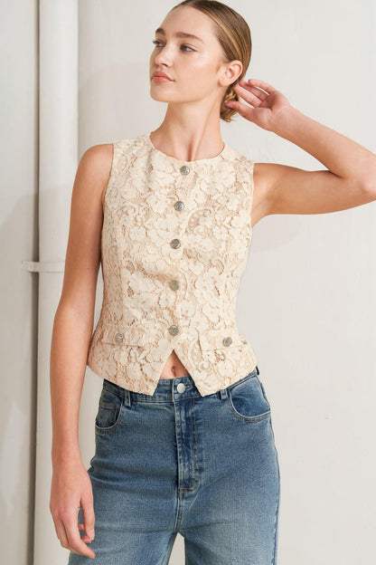 Sweet but Strong Woven Vest
