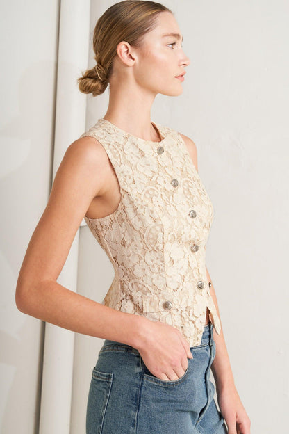 Sweet but Strong Woven Vest