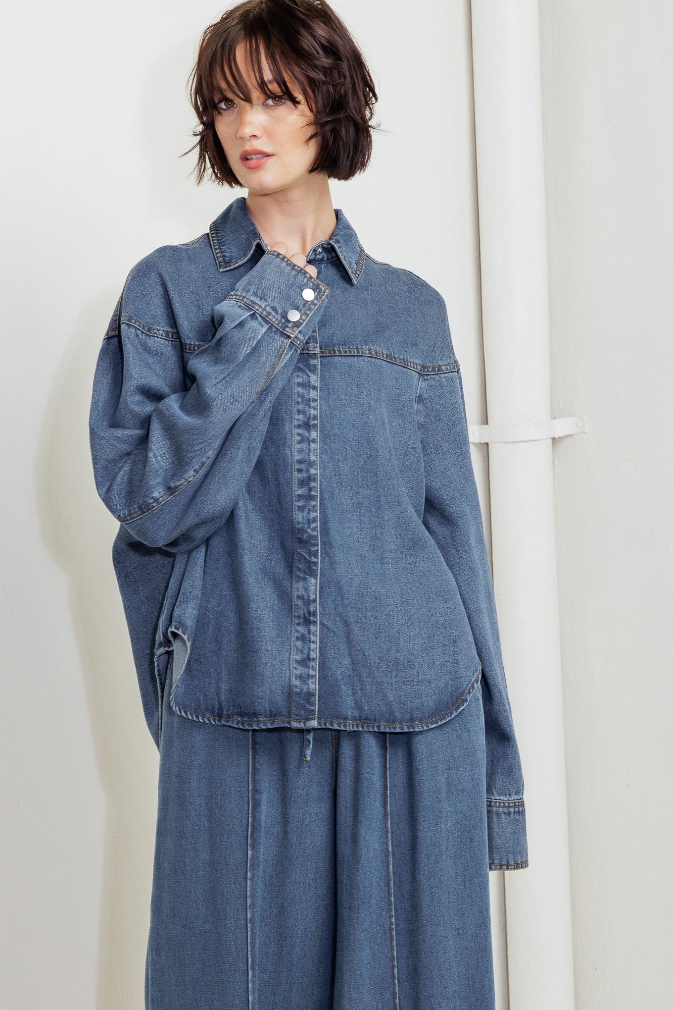 Offline Edge Indigo Denim Top