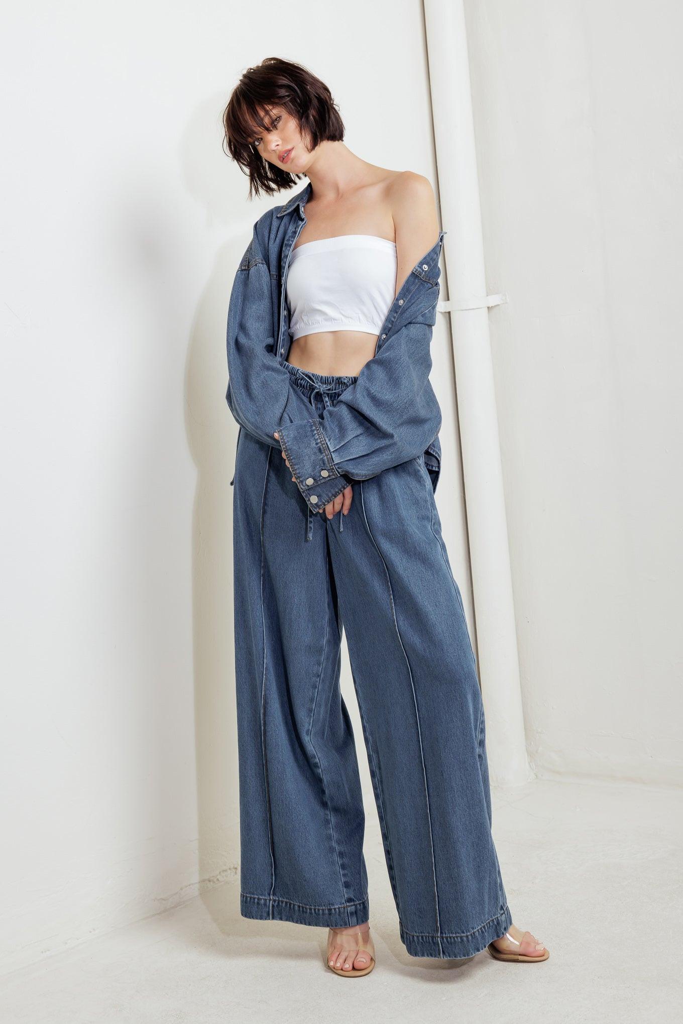 Offline Edge Indigo Denim Top